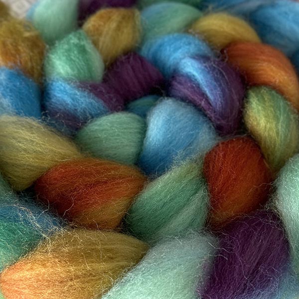 Greenwood Hand Dyed Superwash BFL/Nylon Sock Roving - The Woolery