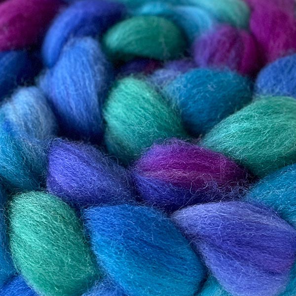 Greenwood Hand Dyed Superwash BFL/Nylon Sock Roving - The Woolery