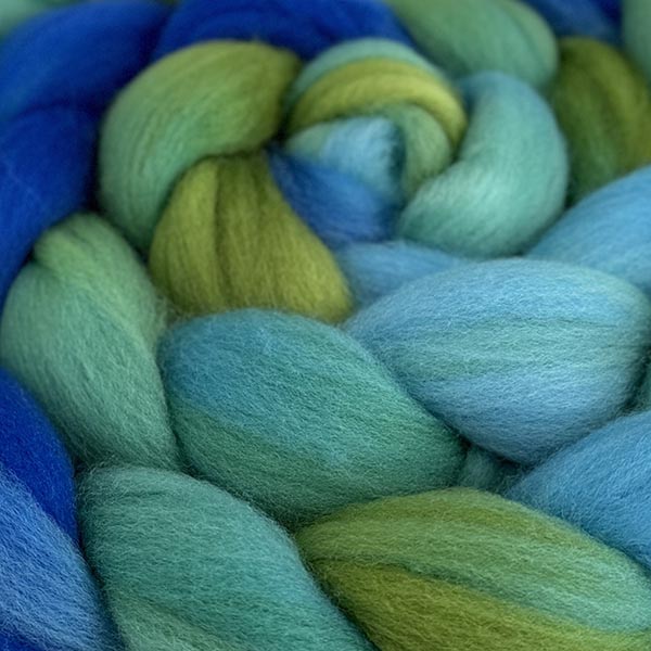 Greenwood Hand Dyed Merino/Silk/Cashmere Roving - The Woolery