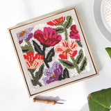 Wildflower Square Punch Needle Kit - The Woolery