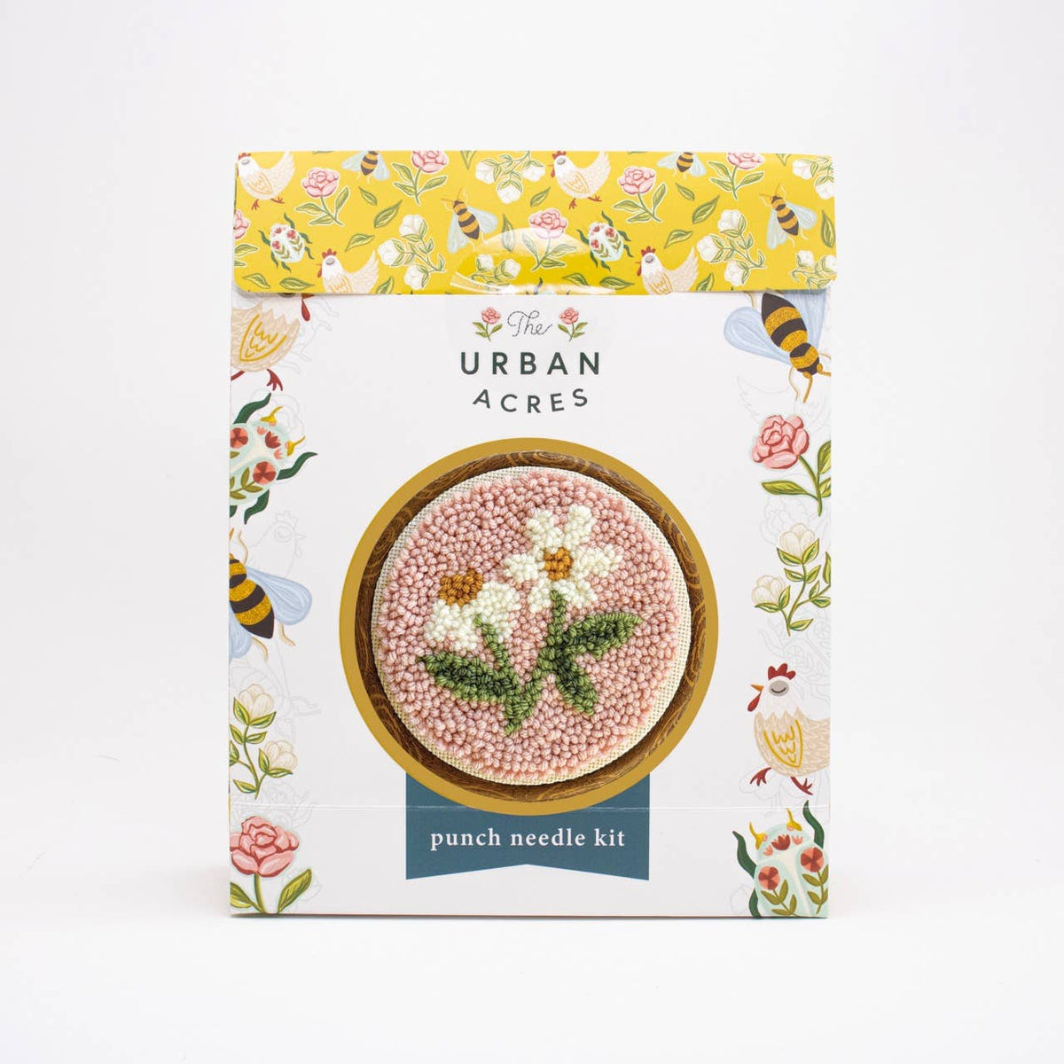 Pink Daisy Punch Needle Kit - The Woolery