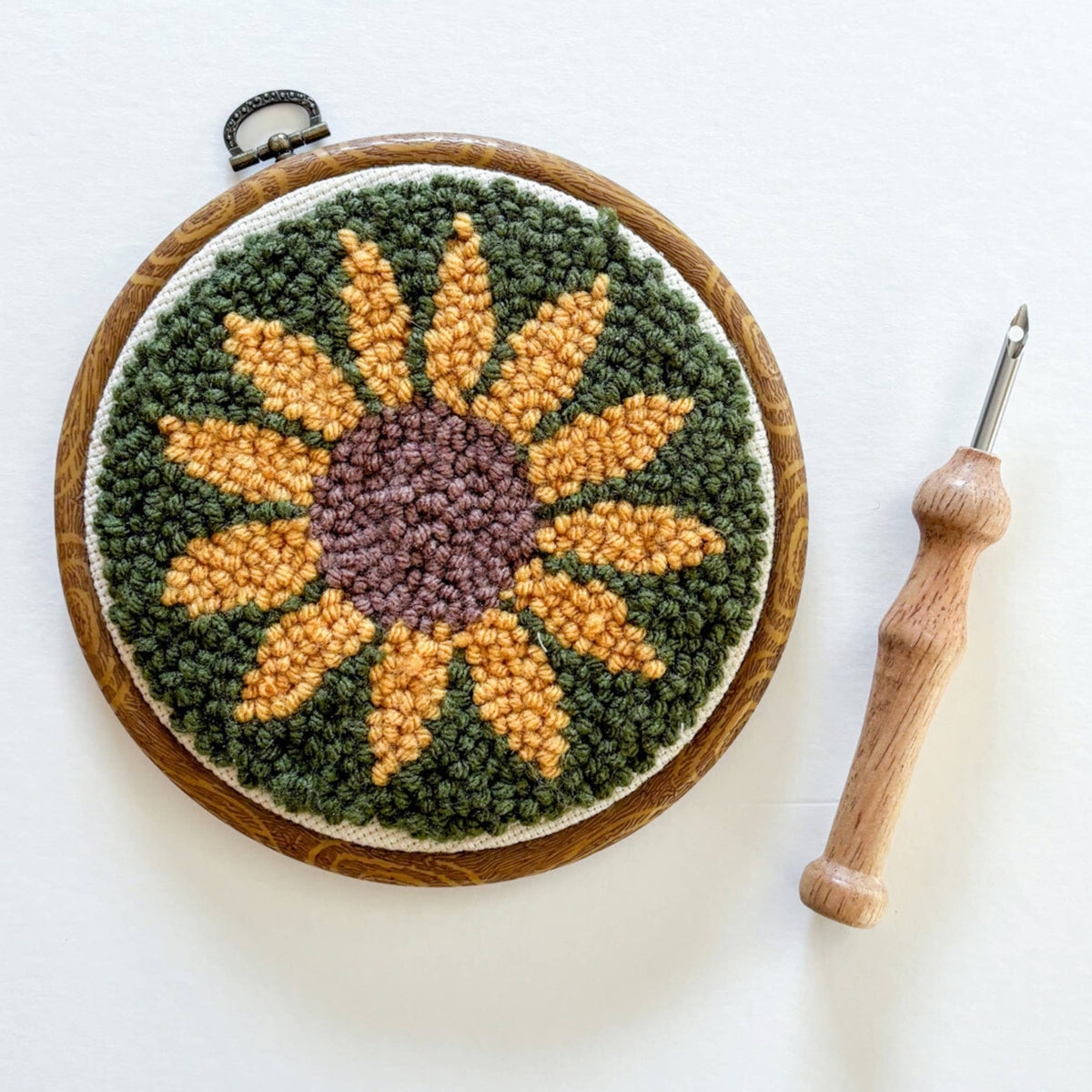 Sunflower Punch Needle Kit - The Woolery