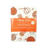 Summer Day Crochet 'I Made That!' project log book cover, featuring a retro orange and cream design with yarn ball illustrations.