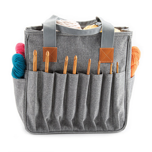 Yarn Tote with Front Pocket - Back