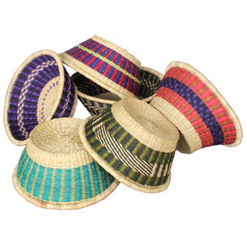 African Fair Trade Yarn Basket - Pile of Bakets