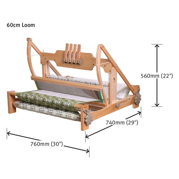 Ashford Table Loom - 4 Shaft - Dimensions