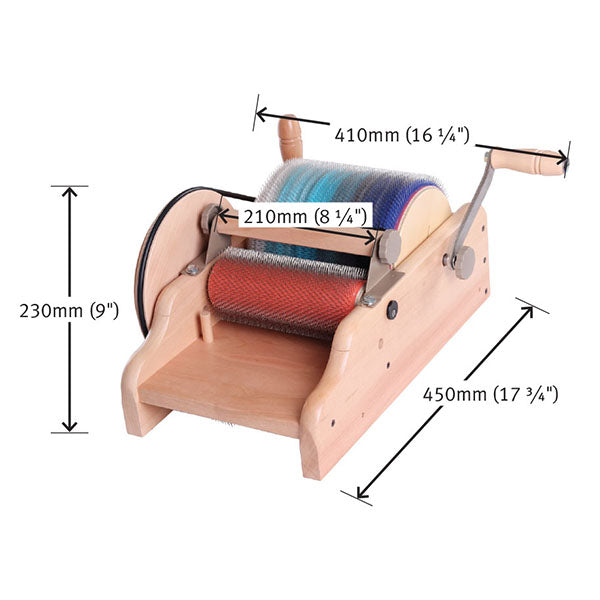Ashford Drum Carder - Dimensions