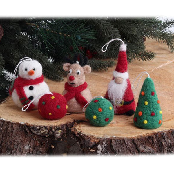 Ashford Needle Felting Kit - Christmas Ornaments