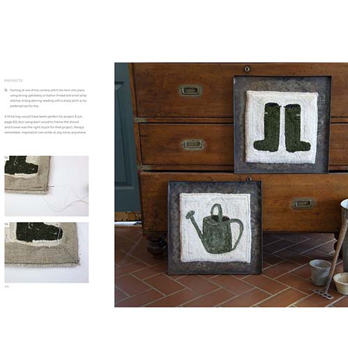 Rug Hooking with Wool Strips - Project B