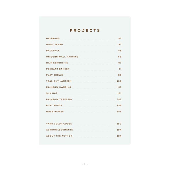 Magical Crochet - Table of Contents Cont.