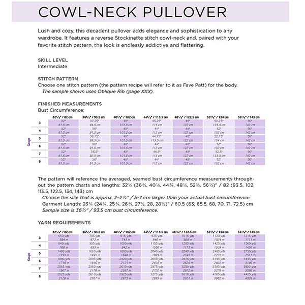 Switch & Knit Stitch Dictionary - Pullover
