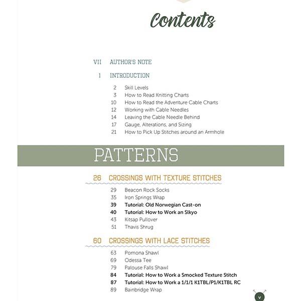 Adventure Cables - Table of Contents