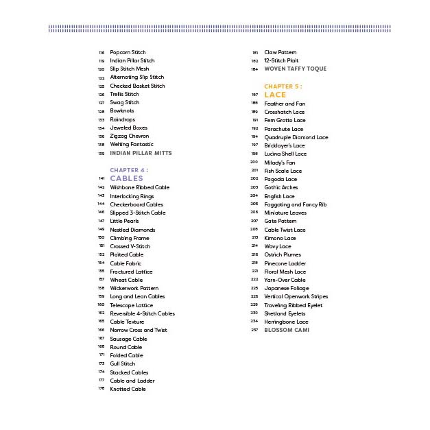 The Ultimate All-Around Stitch Dictionary - Table of Contents B