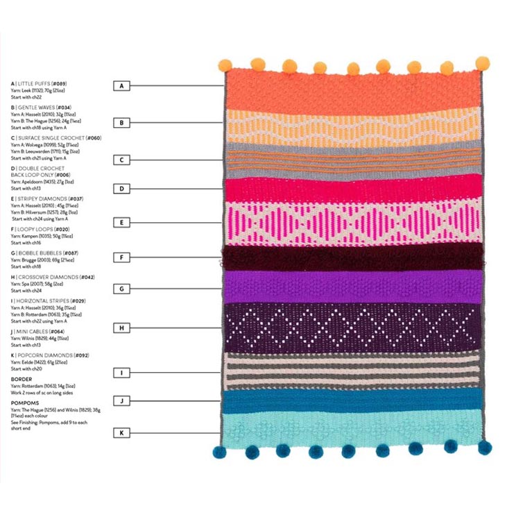 Mix and Match Modern Crochet Blankets - e