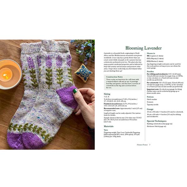 Charming Colorwork Socks - Lavender Socks