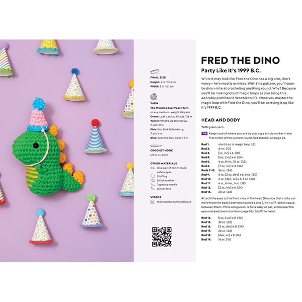 Crochet Amigurumi for Every Occasion - Fred the Dino