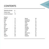 Mini Amigurumi Animals - Table of Contents