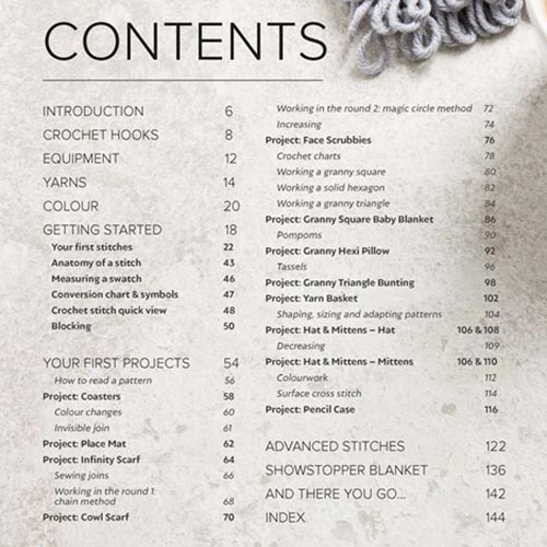 You Can Crochet with Bella Coco - Table of Contents
