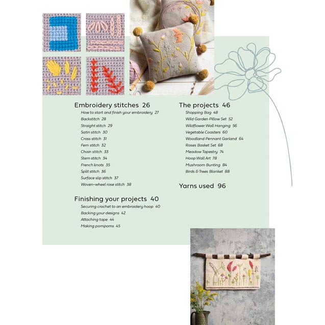 Embroidered Crochet - Table of Contents Cont.