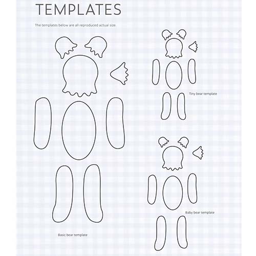 Needle Felting Teddy Bears for Beginners - Template 