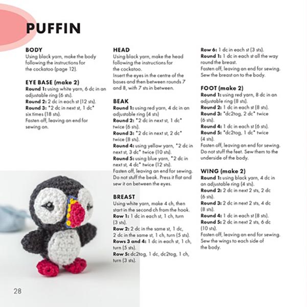 Mini Amigurumi Birds - Instructions