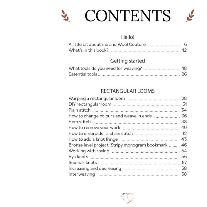 Pocket Book of Weaving - Contents A