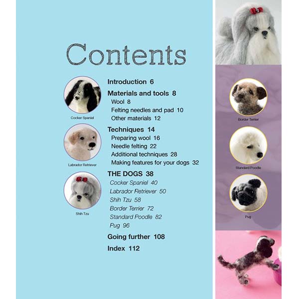 Cute Dogs to Needle Felt - Table of Contents