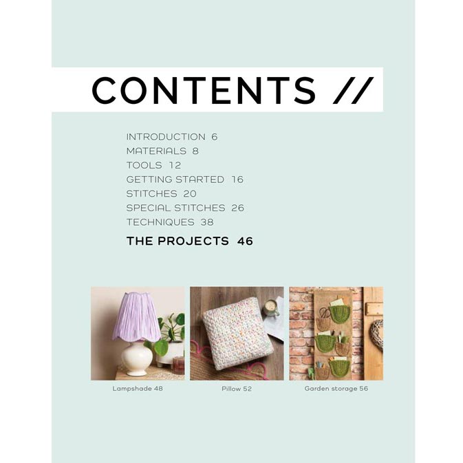 Creative Modern Crochet for the Home - Table of Contents