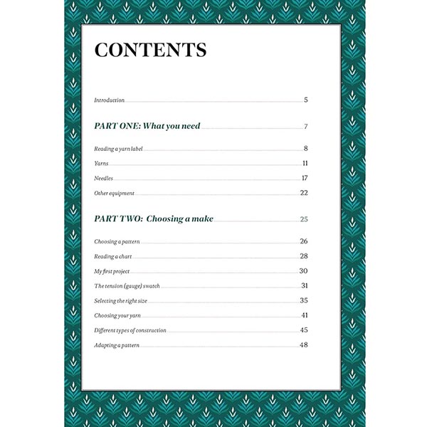 The Knitting Companion - Table of Contents