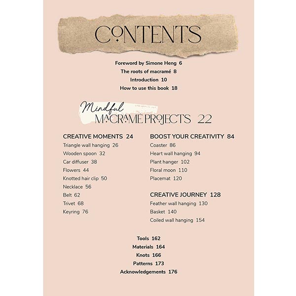 Mindful Macrame - Table of Contents