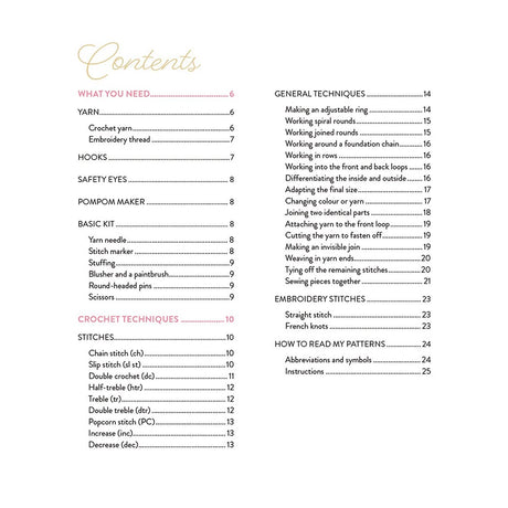 Adorable Amigurumi Christmas - Table of Contents