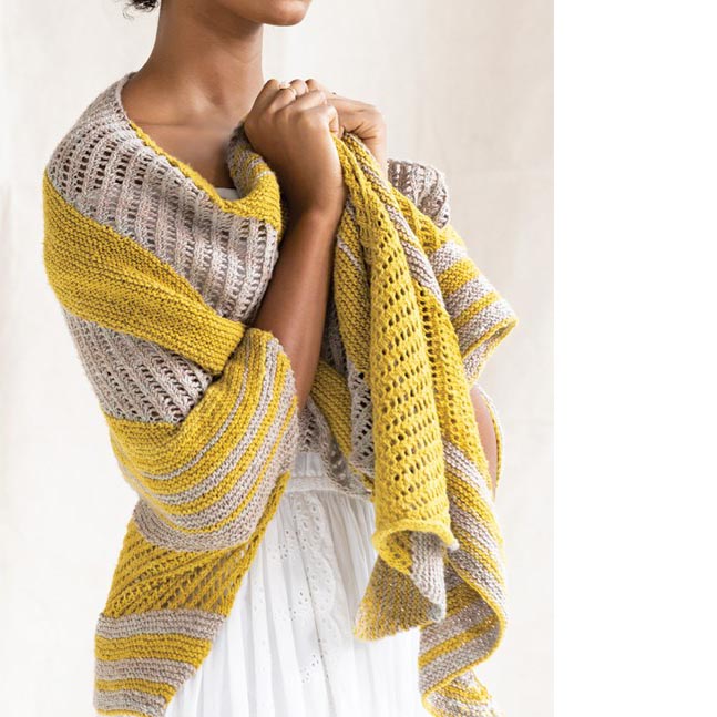 Timeless NORO Knit Shawls - b