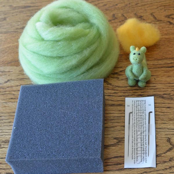 Bear Creek Felting Kit - Dragon - Contents