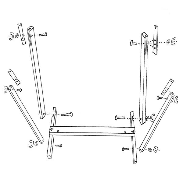 Beka Fold & Go Loom Floor Stand - Parts Diagram