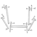Beka Fold & Go Loom Floor Stand - Parts Diagram