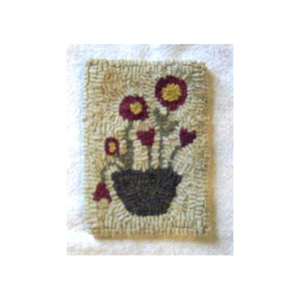 Beginner Rug Hooking Kit - Red Flowers