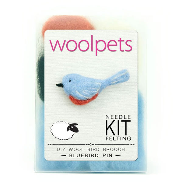 WoolPets Needle Felting Kit - Bluebird Pin - 850001439107