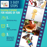 Craftiloo Sewing Kit for Kids - Pirates - Steps