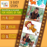 Craftiloo Sewing Kit for Kids - Safari - Steps