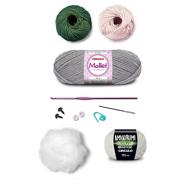 Circulo Amigurumi Kit - Baer the Gnome - Materials