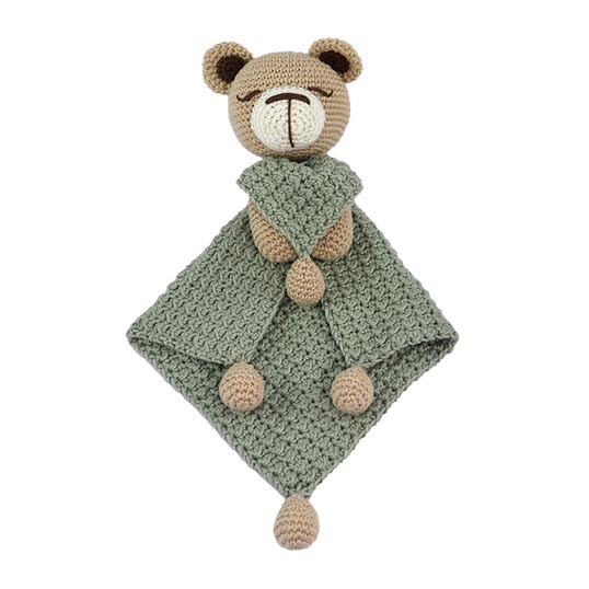 Amigurumi Kit Lovey Blanket - Teddy Bear - Finished