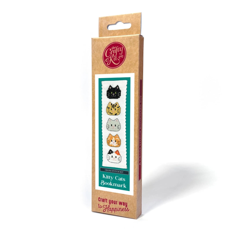 The Crafty Kit Company Cross Stitch Bookmark Kit - Kitty Cats