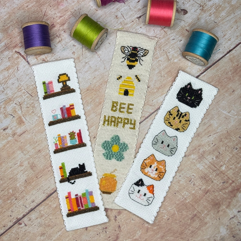 The Crafty Kit Company Cross Stitch Bookmark Kit - Kitty Cats