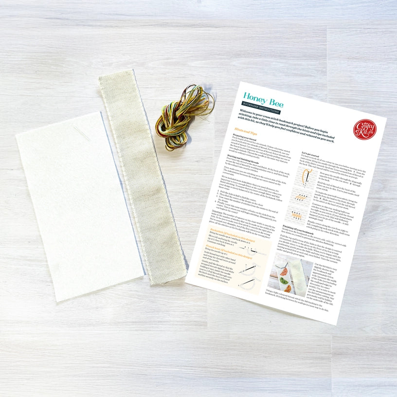 The Crafty Kit Company Cross Stitch Bookmark Kit - Honey Bee