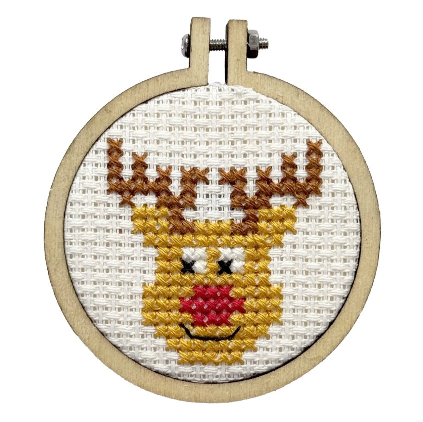 The Crafty Kit Company Cross Stitch Kit - Rudolf - The Woolery