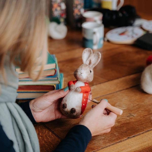Bertie Bunny Needle Felting Craft Kit Action