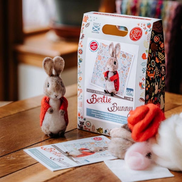 Bertie Bunny Needle Felting Craft Kit Lifestyle