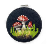 Toadstools in a Hoop Needle Felting Craft Kit - 5060347383445