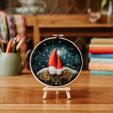 Nordic Gnomes in a Hoop Needle Felting Craft Kit Action