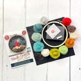 Nordic Gnomes in a Hoop Needle Felting Craft Kit Contents